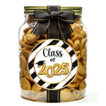 Graduation, Class of 2025, Black and Gold Stripe - 2025