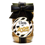 Graduation, Class of 2025, Black and Gold Stripe - 2025