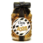 Graduation, Class of 2025, Black and Gold Stripe - 2025