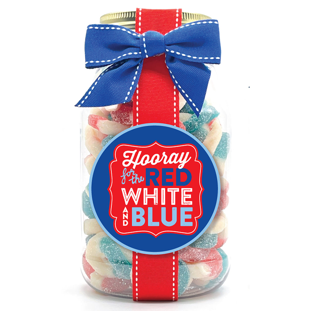 Red, White & Blue Sanded Gummy Rings