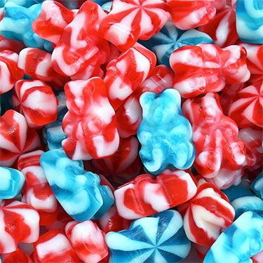 Candy - Red, White & Blue Swirl Gummy Bears